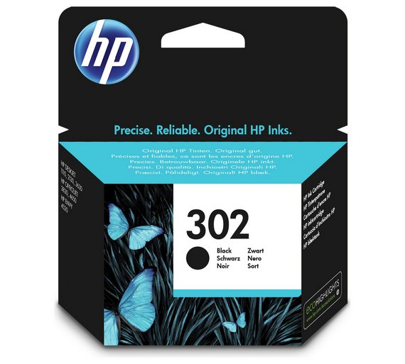 Tint HP No.302A (F6U66AE) BK must 190lk OEM (originaal)