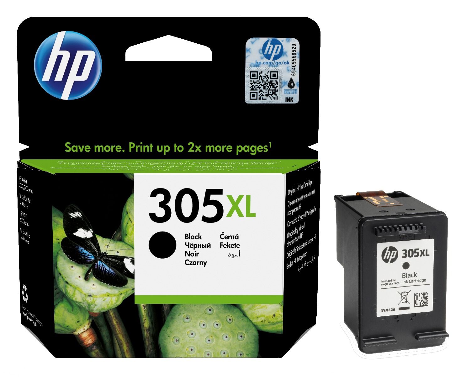 Tint HP No.305XL (3YM62AE) BK must 240lk OEM (originaal)