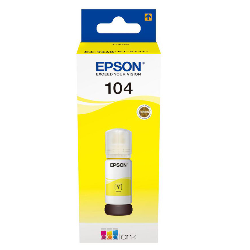 Tint Epson T104 (C13T00P440) YL kollane 65ml OEM (originaal)