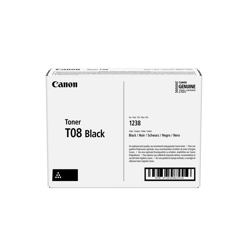 Toonerikassett Canon T08 (3010C006) BK must 11K lk OEM (originaal)