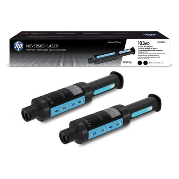 Toonerikassett HP 103A (W1103AD) BK must 2500lk OEM (originaal) (originaal) 2-pack