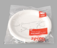 Papptaldrik Spino, valge, D-22 cm, 12tk/ pakis