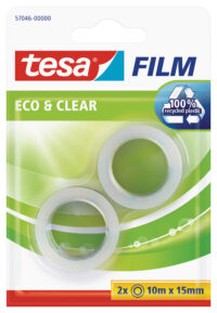 Teip Tesa, Eco & Clear, 10m x 15mm, 2 tk/pakis, läbipaistev