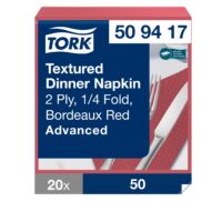 Õhtusöögisalvrätt TORK Textured tumepunane, 2kih., 50tk 509417