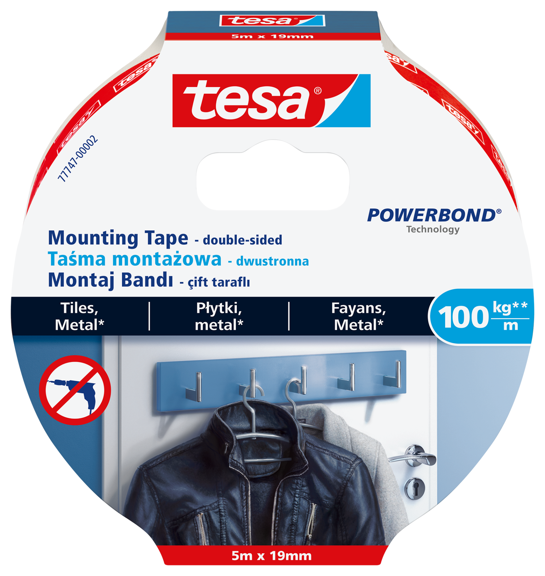 Kinnitusteip kahepoolne Tesa Ultra Strong, 5m x 19mm