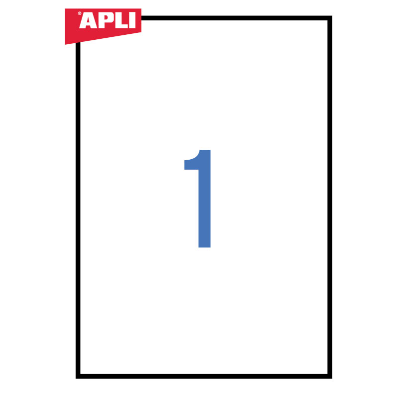 Etiketid Apli ILC iseliimuvad 210 x 297mm 25l/pk