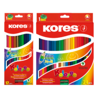 Värvipliiatsid  Kores Kolores, 2-otsaga, kolmnurkne, 12 tk