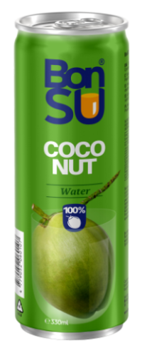 Kookosvesi BONSU 100%, 0,33L,