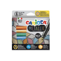 Viltpliiatsid CARIOCA Metallic MaxiMarkers Box, 6 tk