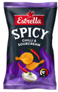 Kartulikrõpsud ESTRELLA vürtsikas SCO & tšilli  115g