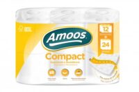 Tualettpaber AMOOS, 12tk/pakk, 2 kihti, 30 m, 102 mm