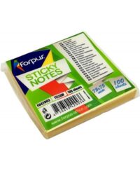 Märkmepaber Forpus liimribaga 75x75 mm, kollane, 100 lehte