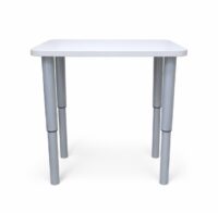 Kõrguses reguleeritav laud 50x70 cm (T2-T6), E-181/1 (25R), valge