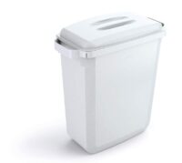 Prügikast DURABIN® 60L, valge, ristkülikukujuline (kaas eraldi ostetav)