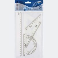 Joonestuskomplekt CENTRUM joonlaud 20 cm, 2 kolmnurkset joonlauda, mall
