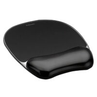 Hiirepadi Fellowes Crystal™ Gel randmetoega, must