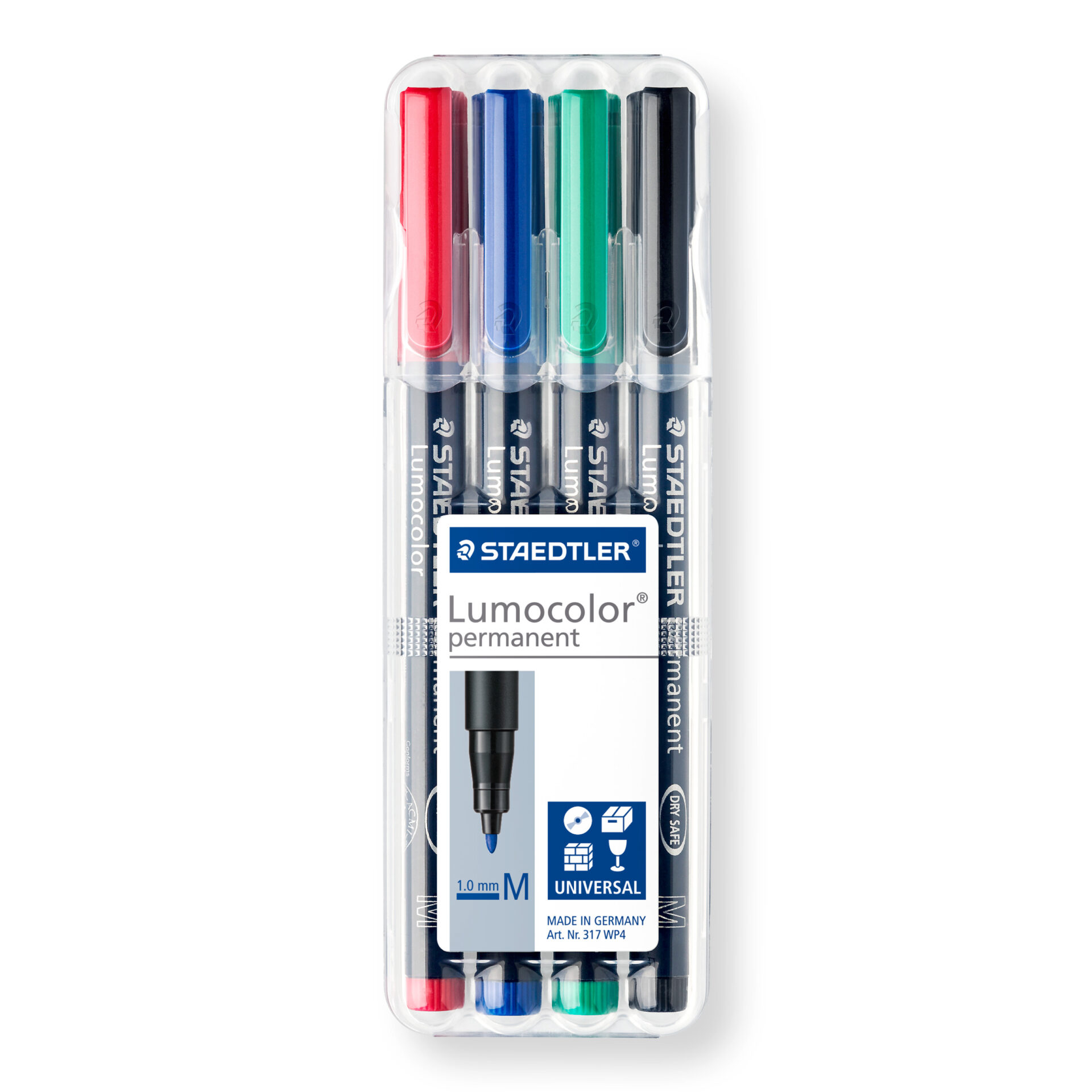 OHP kilemarker Staedtler Lumocolor 317M, 1,0mm, 4tk.
