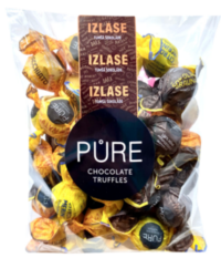 Tumeda šokolaadi trühvlid  PURE täidisega, assortii 500g