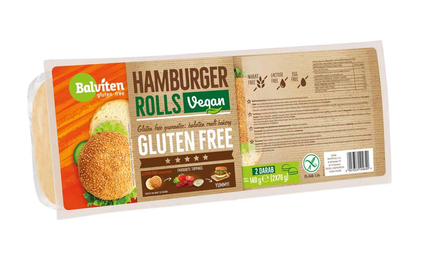 Hamburgeri rull BALVITEN GLUTEENIVABA, vegan, 2x70 g