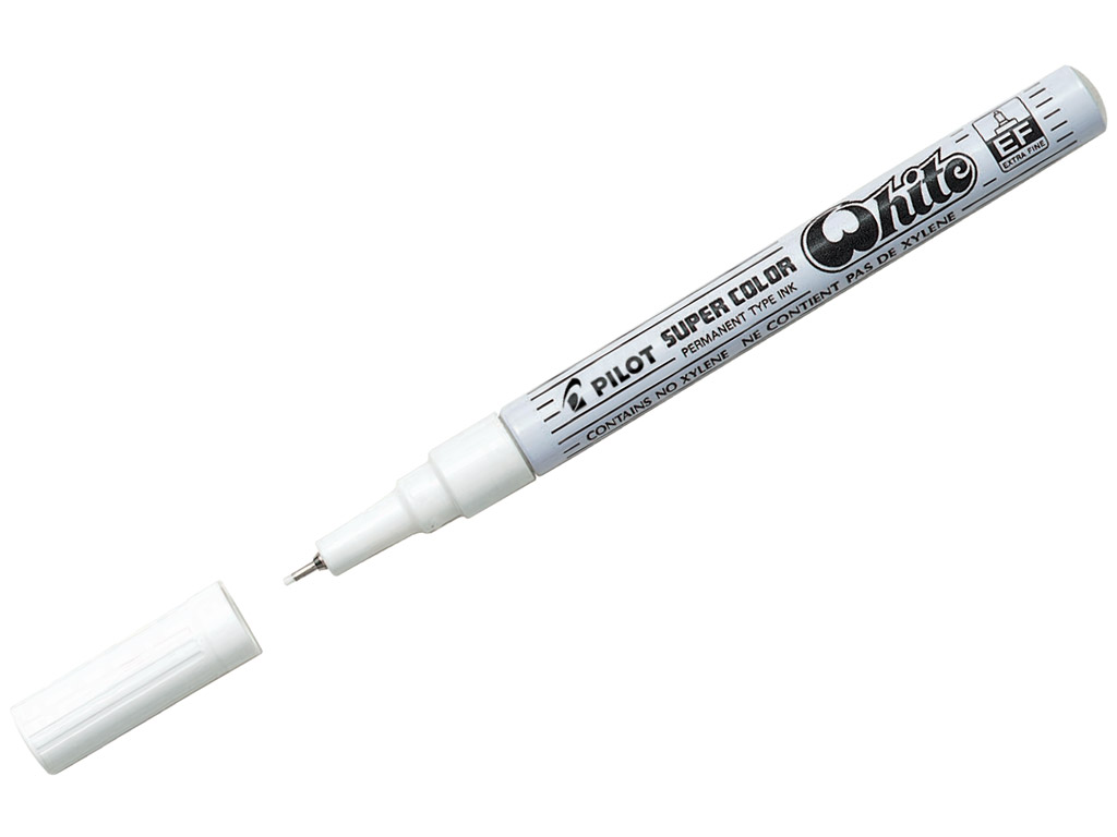Marker permanentne PILOT Supercolour 1.0 mm,Fine 88018,valge