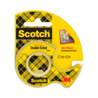 Teip 3M Scotch kahepoolne hoidjaga  12,7mm x 6,3m