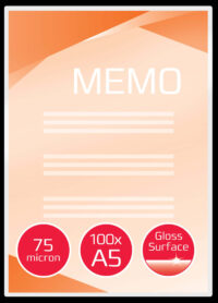 Lamineerimistaskud Ibico A5 75M. Gloss/100