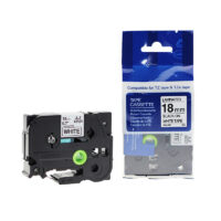 Markeerimislint Brother TZE-241, 18mm must/valgel, analoog