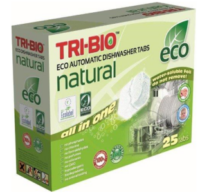 Nõudepesumasina tabletid TRI-BIO, 25 tk