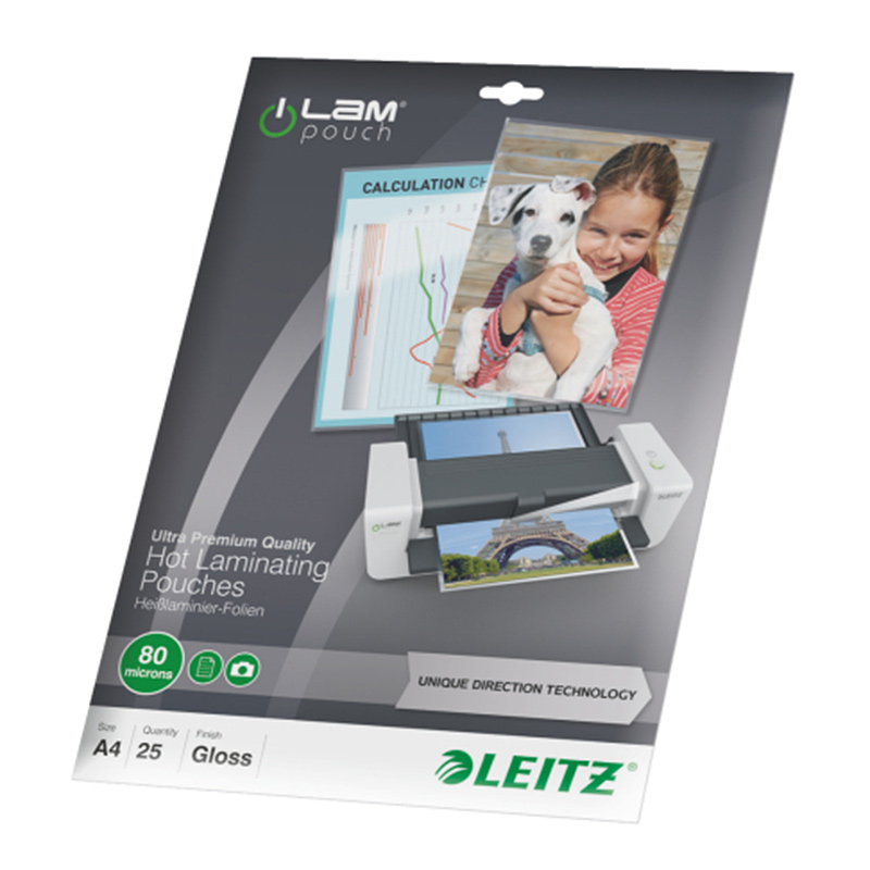 Lamineerimistaskud Leitz UDT A4, 80mic, 25tk