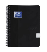 Kaustik OXFORD TOUCH A5+, spiraalköitega, 70 lehte, ruuduline. must
