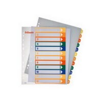 Vahelehed Esselte Project A4, maxi, plastik, läbip esileht, 1-12