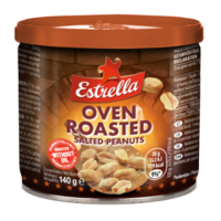 Maapähklid ESTRELLA ahjus röstitud, soolatud, 140g