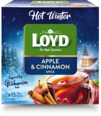 LOYD Puuviljamaitseline tee , Hot Winter, apelsini ja kaneeliga , 15 x 3 g