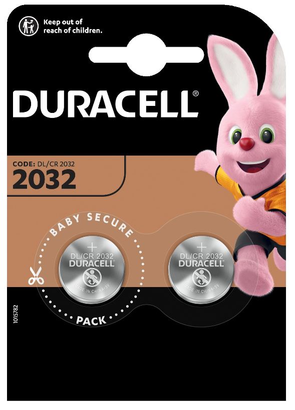 Patarei Duracell 2032, 2 tk