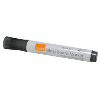 Tahvlimarker klaastahvlile NOBO, must, 4 tk