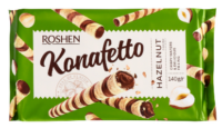Vahvlirullid Konafetto ROSHEN sarapuupähklitäidisega 140g