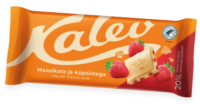 Valge šokolaad KALEV maasika ja küpsisega 100g