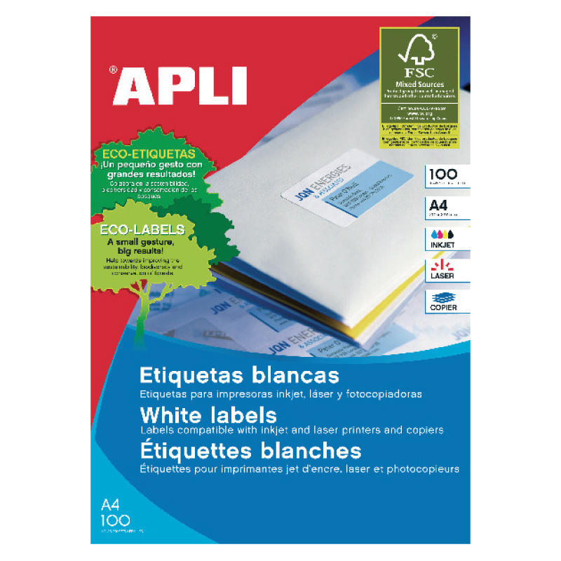 Etiketid Apli ILC iseliimuvad 105 x 70mm 100l/pk