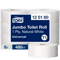 Tualettpaber Tork Jumbo T1, 9.7cmx480m, 1-kih, naturaalne 120160
