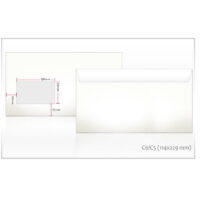 Ümbrikud Postac E65 RH 114x229mm, valge, 1000tk, aken 45x90