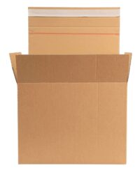 Pakkekast kleeplindiga,  380mm x 285mm x 285/245/205mm