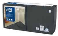 Kokteilisalvrätt TORK LINSTYLE, must, 23,8x23,8cm, 100 tk., 4F 100/14 509542
