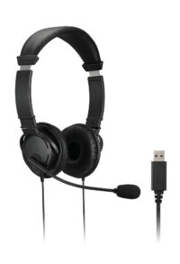 Klassikaline USB-A peakomplekt mikrofoni ja helitugevuse regulaatoriga