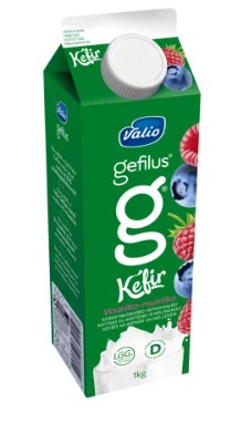Keefir GEFILUS, vaarika-mustika, 1kg