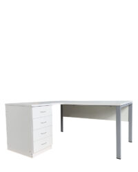 Nurgakirjutuslaud NS-506 valge sp. 160x140x75 cm, vasakpoolne