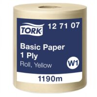 Tööstuslik rullpaber Tork Basic W1, 1190mx33cm, 1-kih, kollane