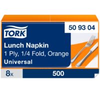 Lõunasöögisalvrätik Tork, 1-kihiline,orantš 500tk 509304