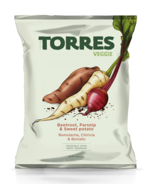 Köögiviljakrõpsud TORRES päevalilleõli ja soolaga 90g