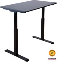 Büroolaud Sun-Flex®Easydesk Elite, elektriline, reguleeritava kõrgusega, 120x60cm, must