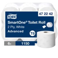 Tualettpaber Tork SmartOne, 18x13,4cm, 207m, 2-kih, valge